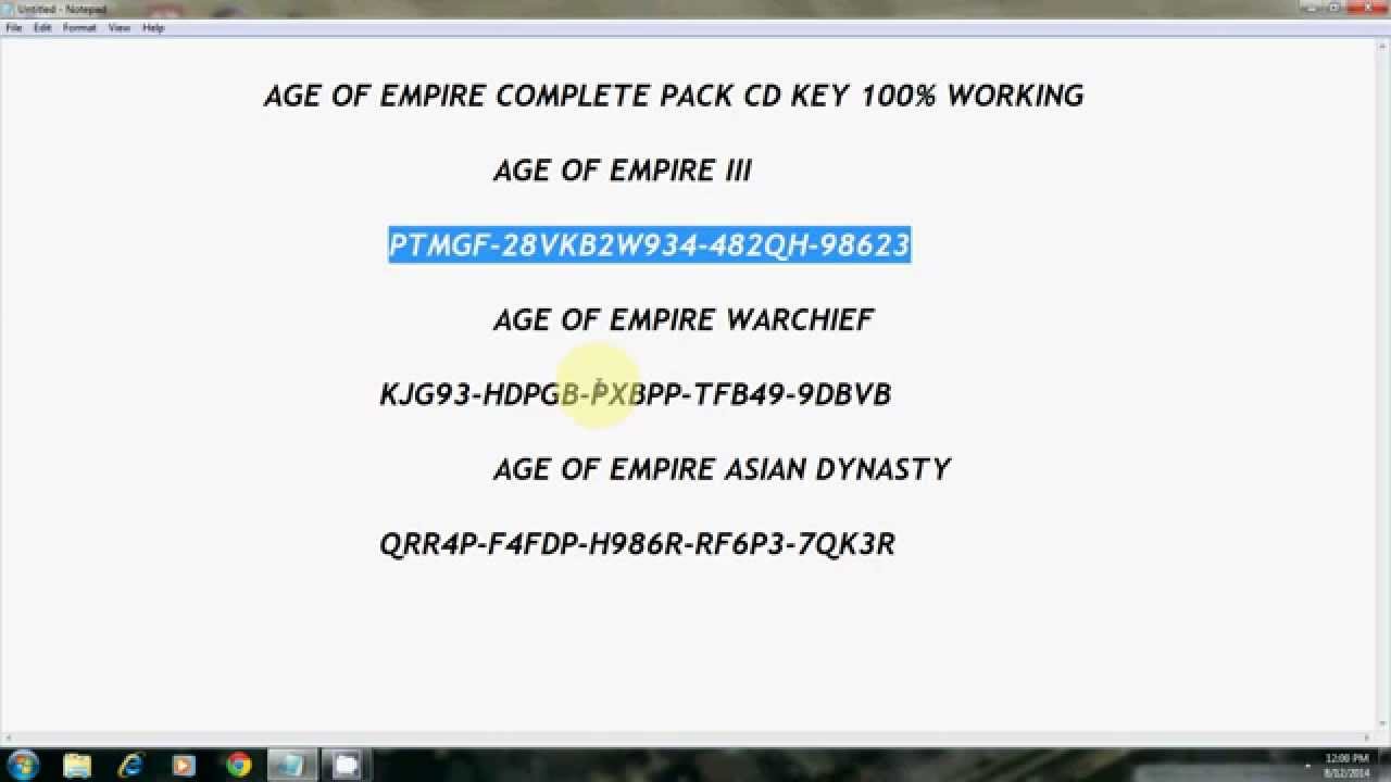 Serial Key Sage Of Empires 3